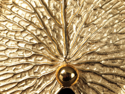 4" Small Brass with Gold Plated Lotus Dish | Wall Decor