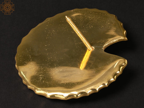 4" Small Brass with Gold Plated Lotus Dish | Wall Decor