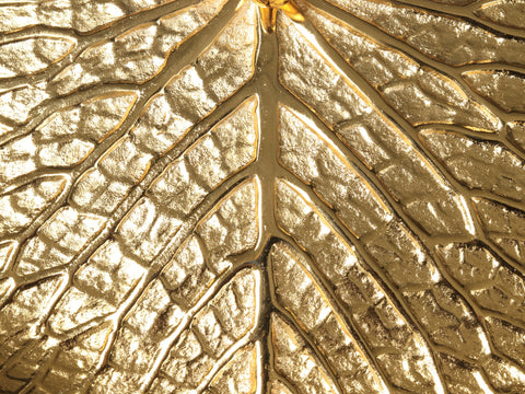 11" Brass with Gold Plated Lotus Plate | Wall Decor