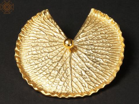 6" Lotus Design Wall Decor | Brass with Gold Plated