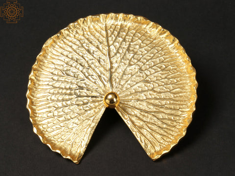 6" Lotus Design Wall Decor | Brass with Gold Plated