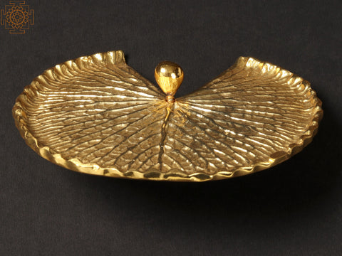 6" Lotus Design Wall Decor | Brass with Gold Plated