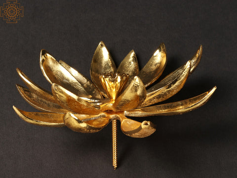 6" Brass with Gold Plated Double Layer Sun Flower | Wall Decor