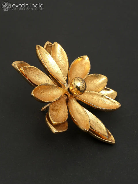 Brass with Gold Plated Flower | Wall Decor