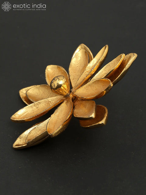 Brass with Gold Plated Flower | Wall Decor
