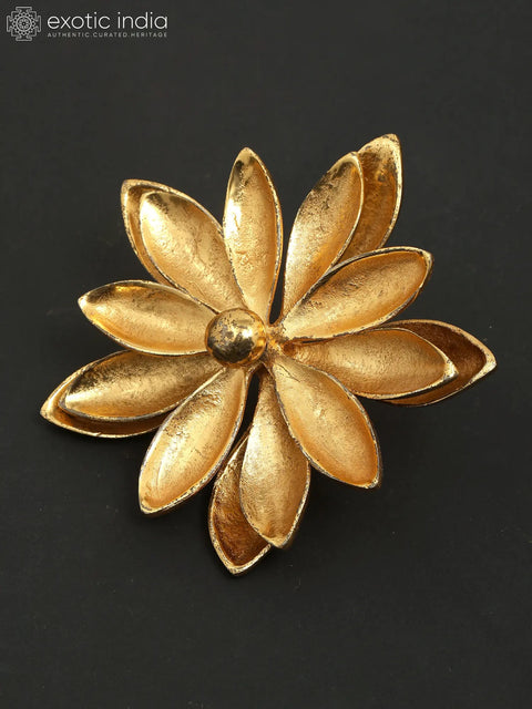 Brass with Gold Plated Flower | Wall Decor