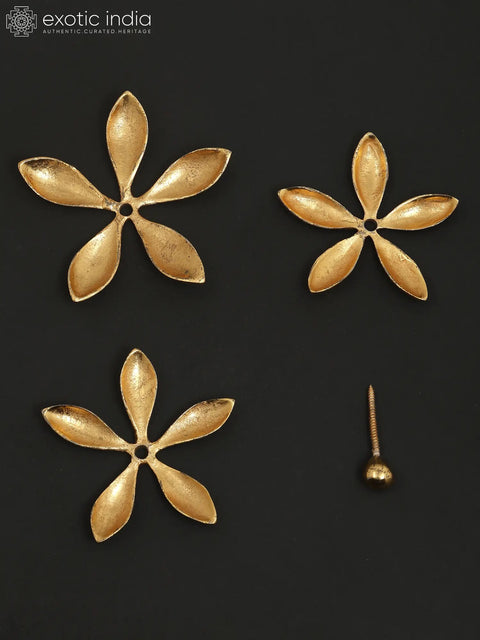 Brass with Gold Plated Flower | Wall Decor