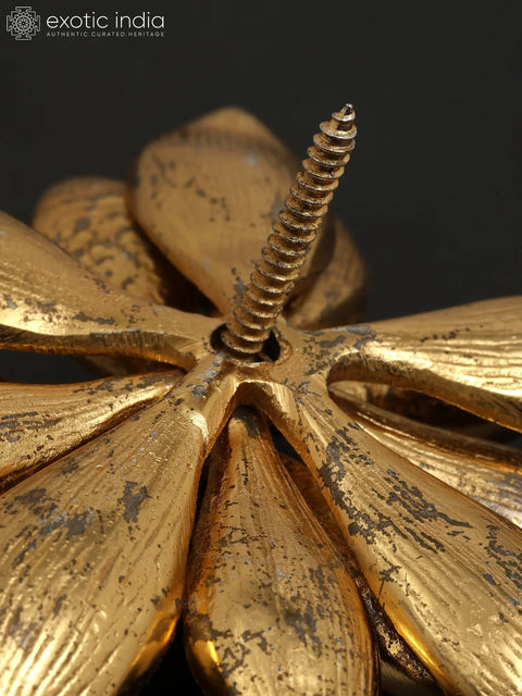 Brass with Gold Plated Flower | Wall Decor
