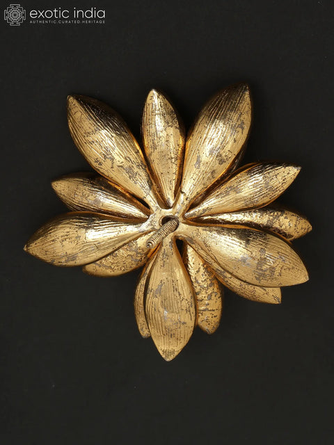 Brass with Gold Plated Flower | Wall Decor