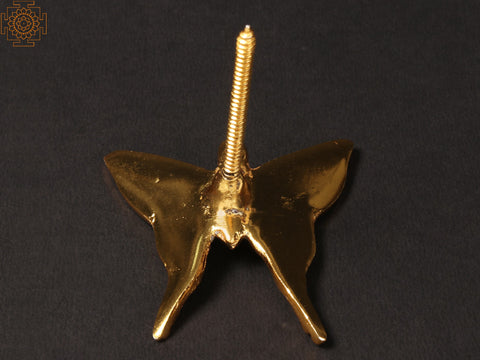 3" Brass with Gold Plated Butterfly | Wall Decor