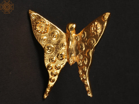 3" Brass with Gold Plated Butterfly | Wall Decor