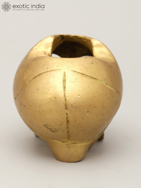 Small Brass Advitiya Hollow Skull / Khopadi Open from Top | Home Decor Item