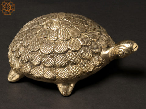 9" Protective Spherical Shell Brass Tortoise