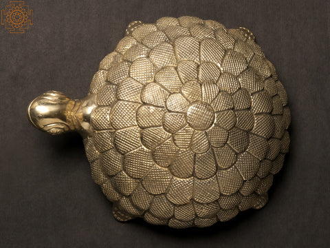 9" Protective Spherical Shell Brass Tortoise