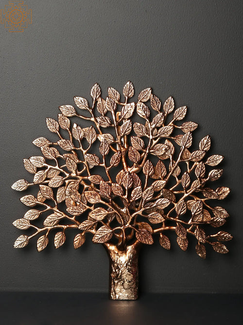 12" Tree of Life Brass Wall Hanging for Home Decor