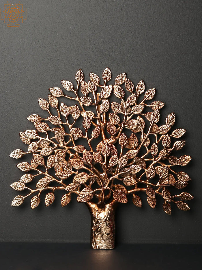 12" Tree of Life Brass Wall Hanging for Home Decor