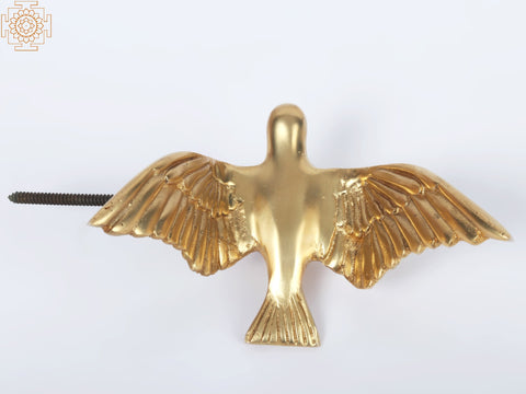 6" Wall Hanging Birds with Screw on Wing | Brass