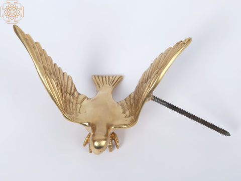 6" Wall Hanging Birds with Screw on Wing | Brass