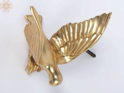 6" Wall Hanging Birds with Screw on Wing | Brass