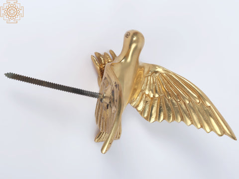 6" Wall Hanging Birds with Screw on Wing | Brass
