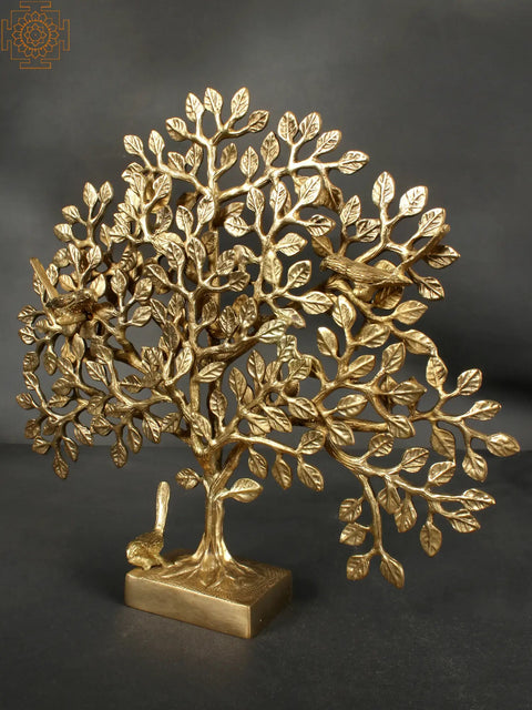 Three Birds Sitting On Tree Of Life
