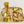 Square Shaped Complete Dinner Plate | Brass