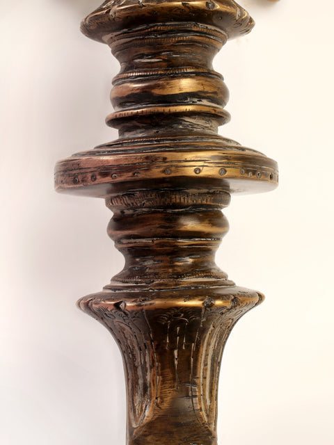 10" Brass Wall Mounted Candle / Diya Holder