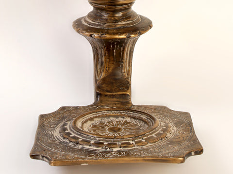 10" Brass Wall Mounted Candle / Diya Holder