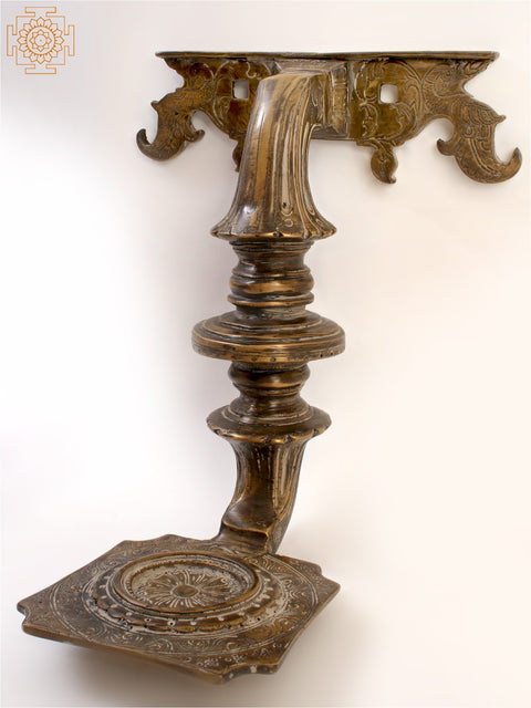 10" Brass Wall Mounted Candle / Diya Holder
