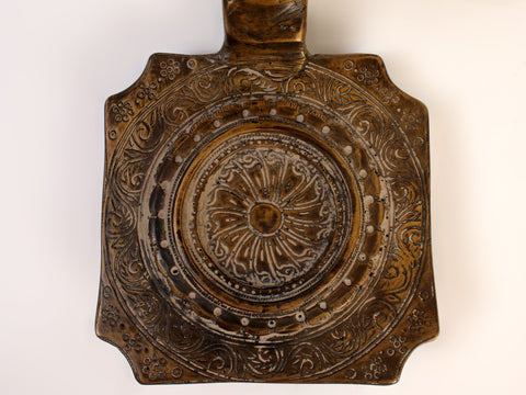 10" Brass Wall Mounted Candle / Diya Holder