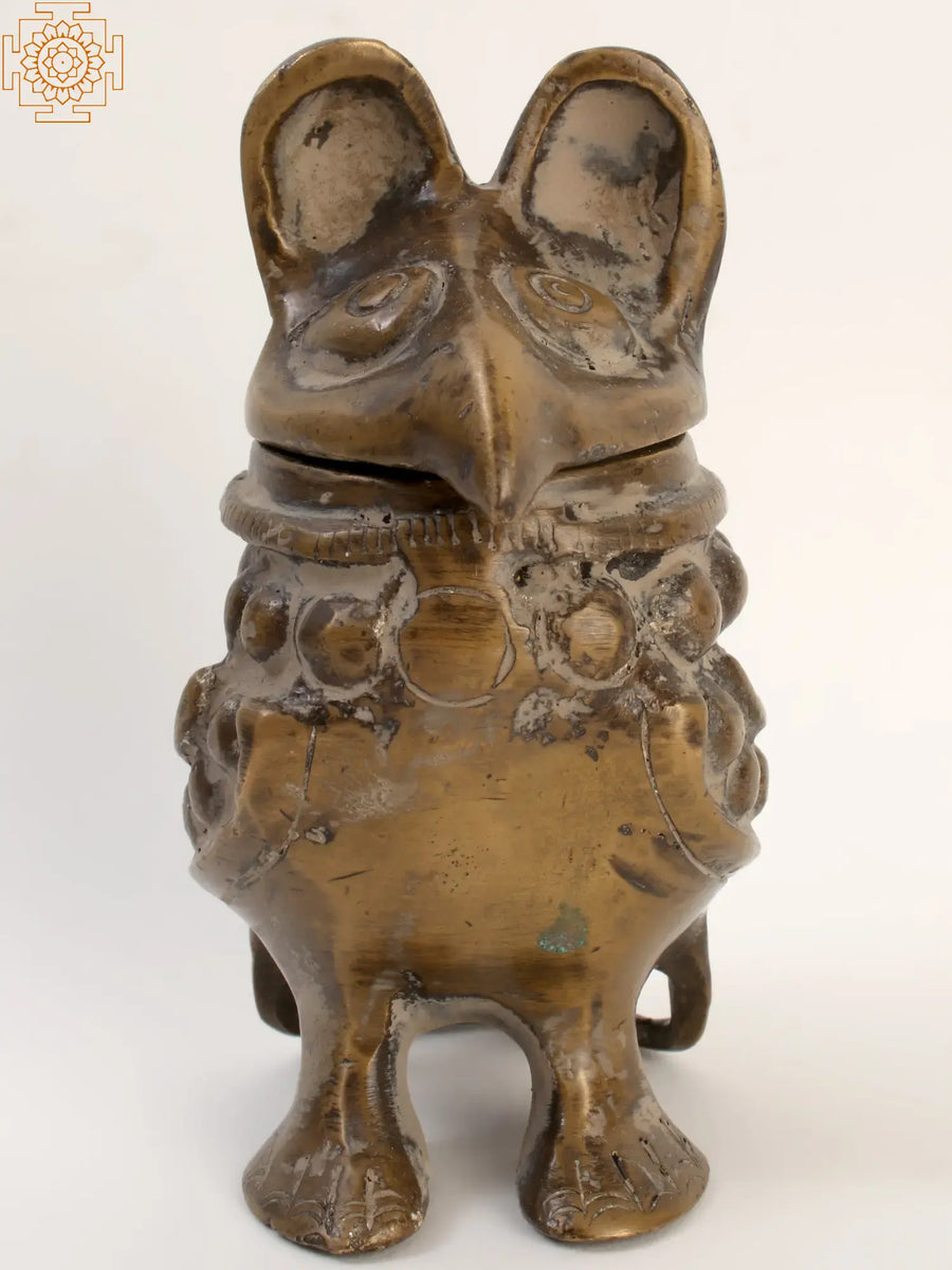 4" Small Brass Owl Box Handmade