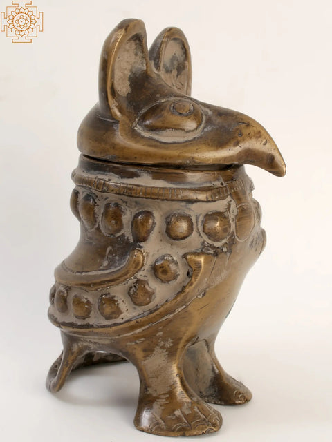4" Small Brass Owl box