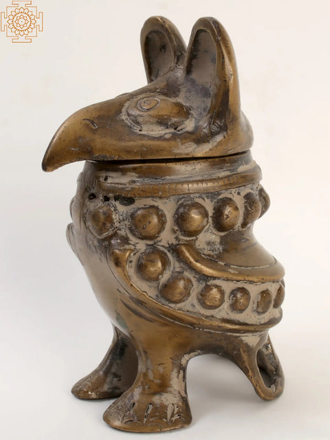 4" Small Brass Owl box