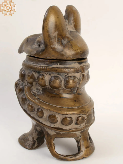 4" Small Brass Owl box