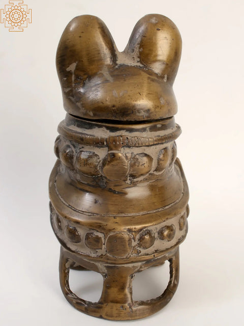 4" Small Brass Owl box