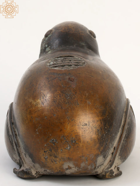4" Small Frog Figurine in Brass