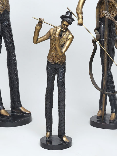 The Band - Set of Five Musicians With Various Instruments | Brass Statue
