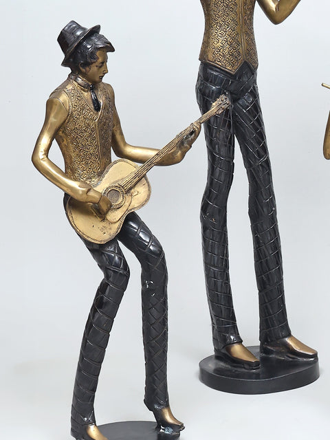 The Band - Set of Five Musicians With Various Instruments | Brass Statue