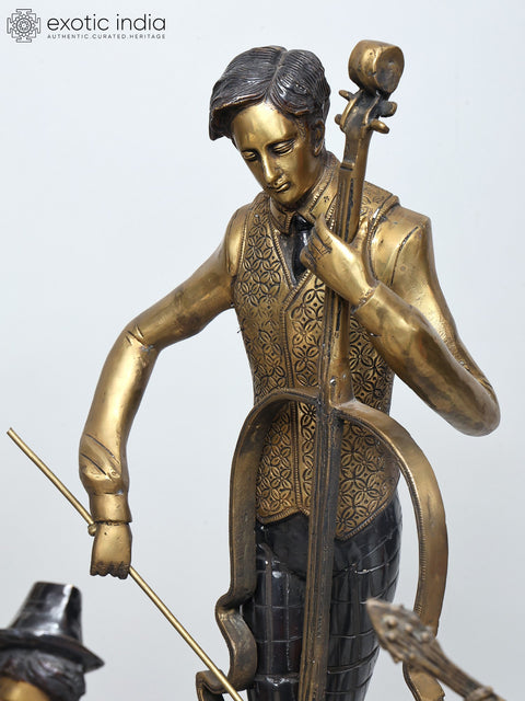 The Band - Set of Five Musicians With Various Instruments | Brass Statue