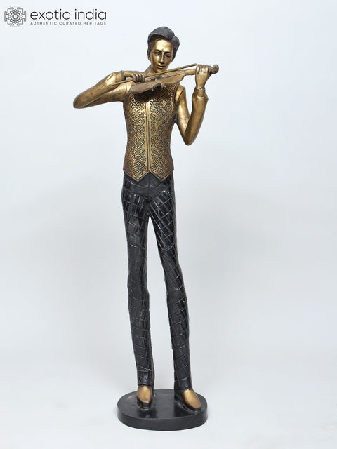 The Band - Set of Five Musicians With Various Instruments | Brass Statue