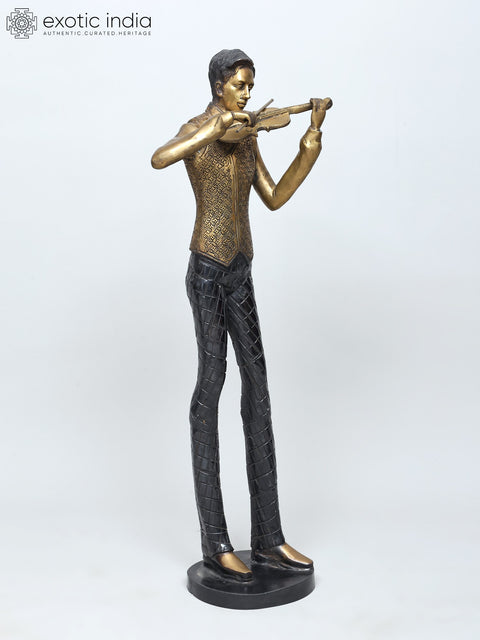The Band - Set of Five Musicians With Various Instruments | Brass Statue