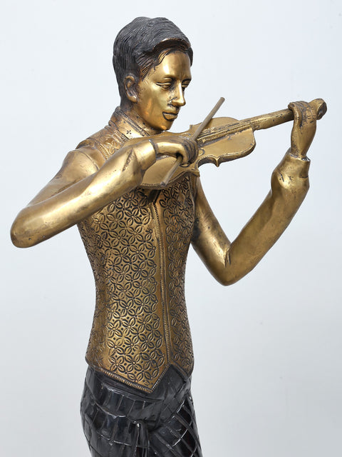 The Band - Set of Five Musicians With Various Instruments | Brass Statue