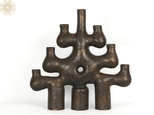 28" Designer Brass Candle Holder for Home Decor