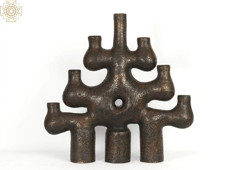 28" Designer Brass Candle Holder for Home Decor