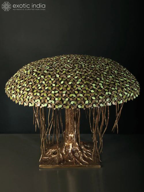 24" Superfine Round Brass Tree Sculpture Home Decor