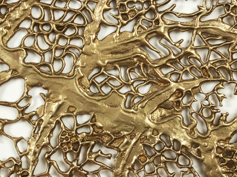 Designer Hollow Leaves | Wall Decor | Brass