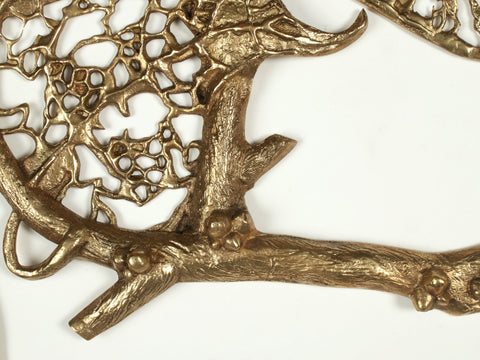 Designer Hollow Leaves | Wall Decor | Brass