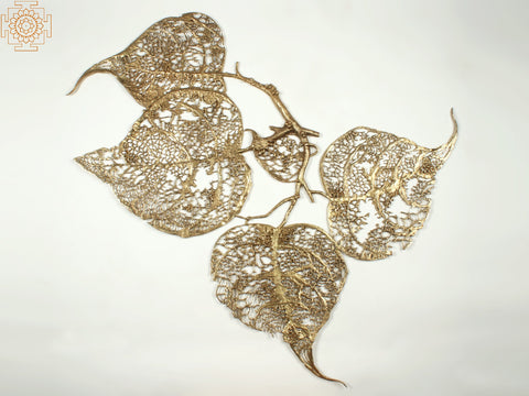 Designer Hollow Leaves | Wall Decor | Brass
