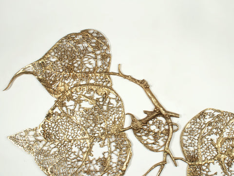 Designer Hollow Leaves | Wall Decor | Brass