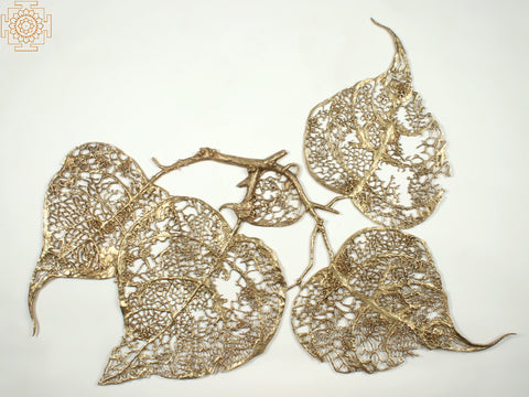 Designer Hollow Leaves | Wall Decor | Brass